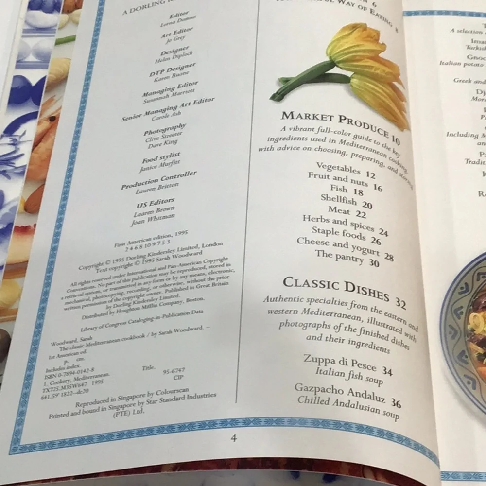 The Classic Mediterranean Cookbook 1995 hardcover